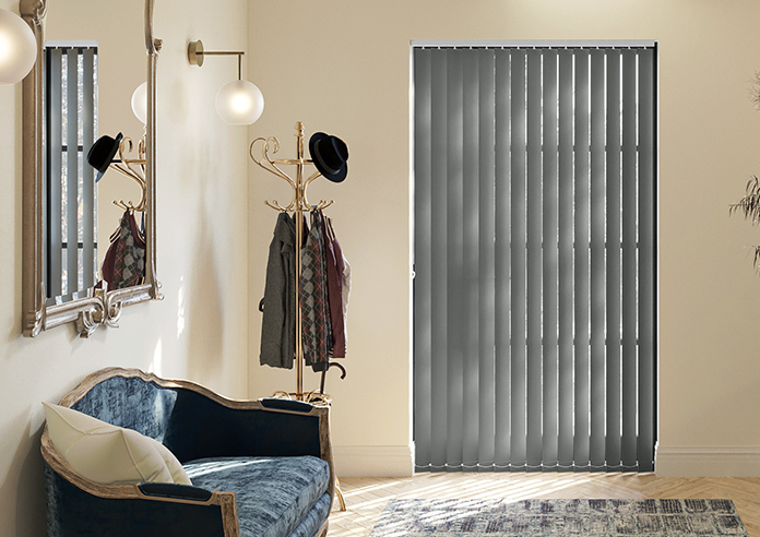 Trinity (FR Blackout), Seal Grey - Vertical Blind - Image 3